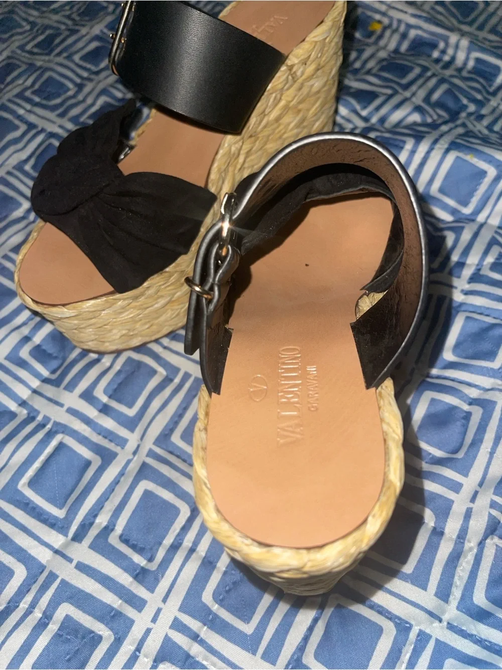 Valentino Espadrille Platform Sandals with Knot Front size 5 or 35